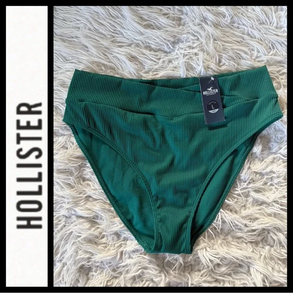 NWT Hollister Curvy High Waist Ribbed Bikini Bottoms - Picture 4 of 9